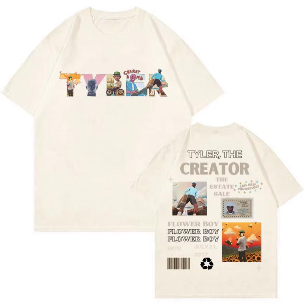 Трендова футболка з графікою музичного альбому репера Tyler The Creator для чоловіків і жінок, модна футболка з принтом у стилі хіп-хоп, бавовняна футболка, одяг