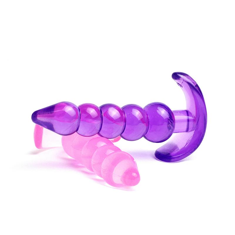 Soft Anal Dildo Butt Plug Prostate Massager Adult Gay Phalluses Anal Plug Beads G-spot Erotic Sex Toys For Men Women