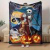 1pc, Cozy Nightmare Before Christmas Home Decor Blanket: Perfect Gift for Bedroom, Living Room, Travel, Camping, Car