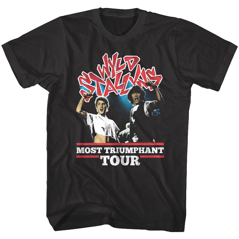 Bill Ted Wyld Stallyns Most Triumphant Tour Mens T Shirt Excellent Adventure XL