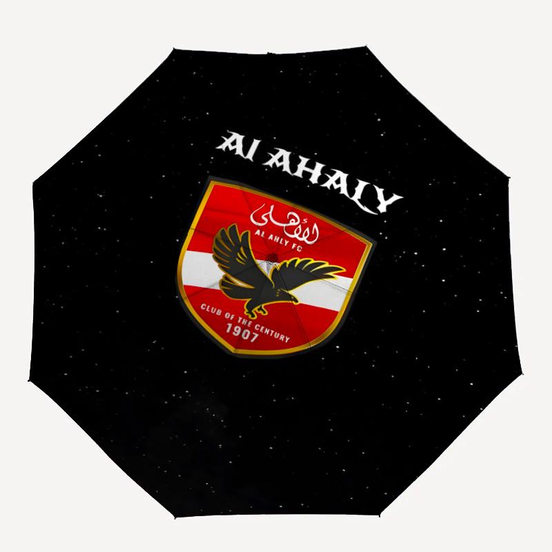 1pc Al Ahly FC Umbrella, Sun Protection, And UV Shielding. It Has Eight Sturdy Ribs for Outdoor Use And Perfect As a Holiday Gift