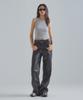 Peulaentigseobiseu Loose Vegan Leather Pants - Black