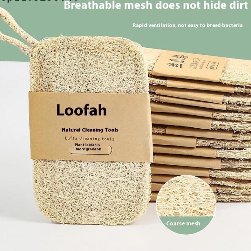 5-pakning Naturlig Luffasvamp for Oppvask, Gryter og Fjerning av Oljeflekker – Kjøkken Skrubbepute