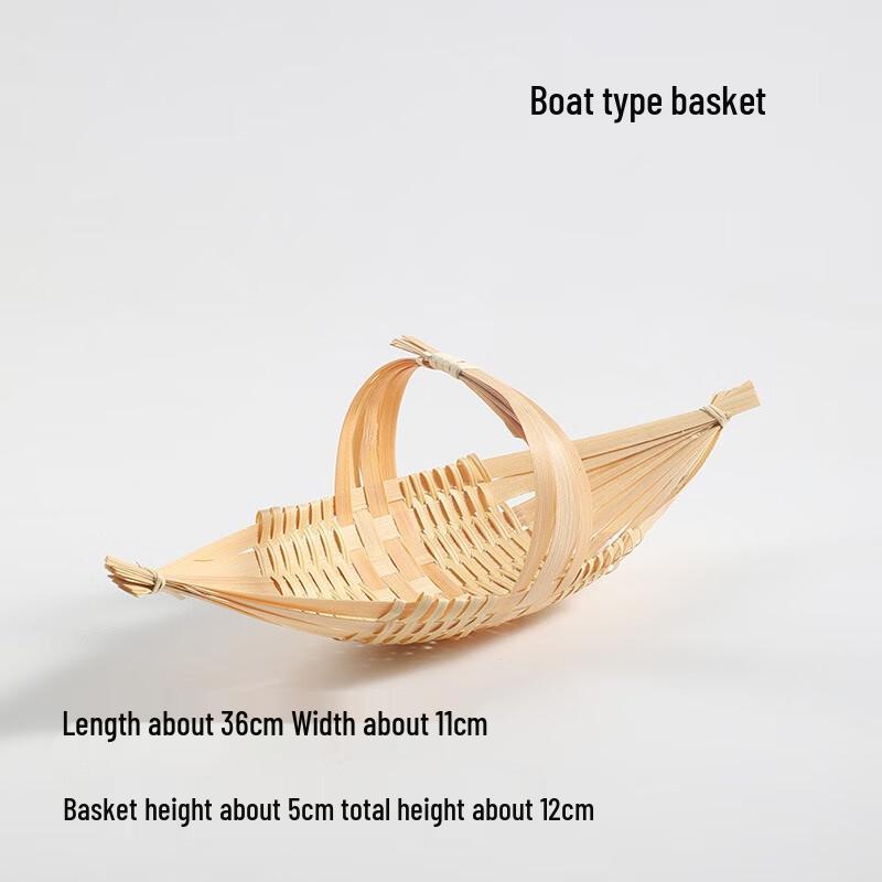 

Jingyuheng Handmade Boat-Shaped Bamboo Storage & Picking Basket
