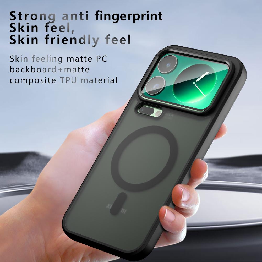 Case For Xiaomi 17 Pro Max Magnetic Wireless Charging Soft TPU Frame Translucent Matte Hard Plastic Shockproof Phone Back Cover