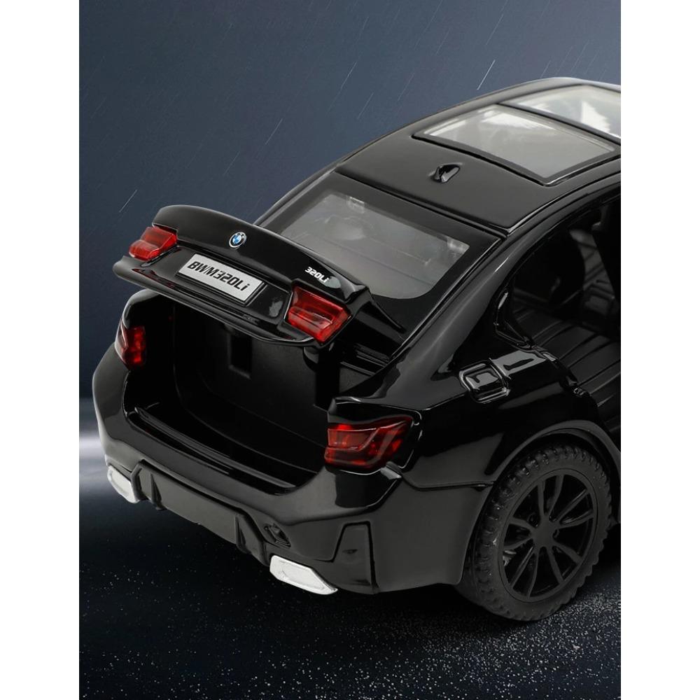 Simulation 1/32 BMW 320I Alloy Car Model Sound Light Diecast Toy Vehicle Toy Car Birthday Gift Miniature Voiture Home Decor