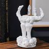 Resin Skeleton Hand Decors Candle Holders, Gothic Accent Rings, Bracelets, Necklace Stand for Halloween Centerpieces, Shelves, and Mantels Displays