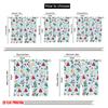 2pcs,2D Plane Printing Pattern Curtains Christmas Bells Holly Durable Polyester (without Rod) Festive for Various Rooms,