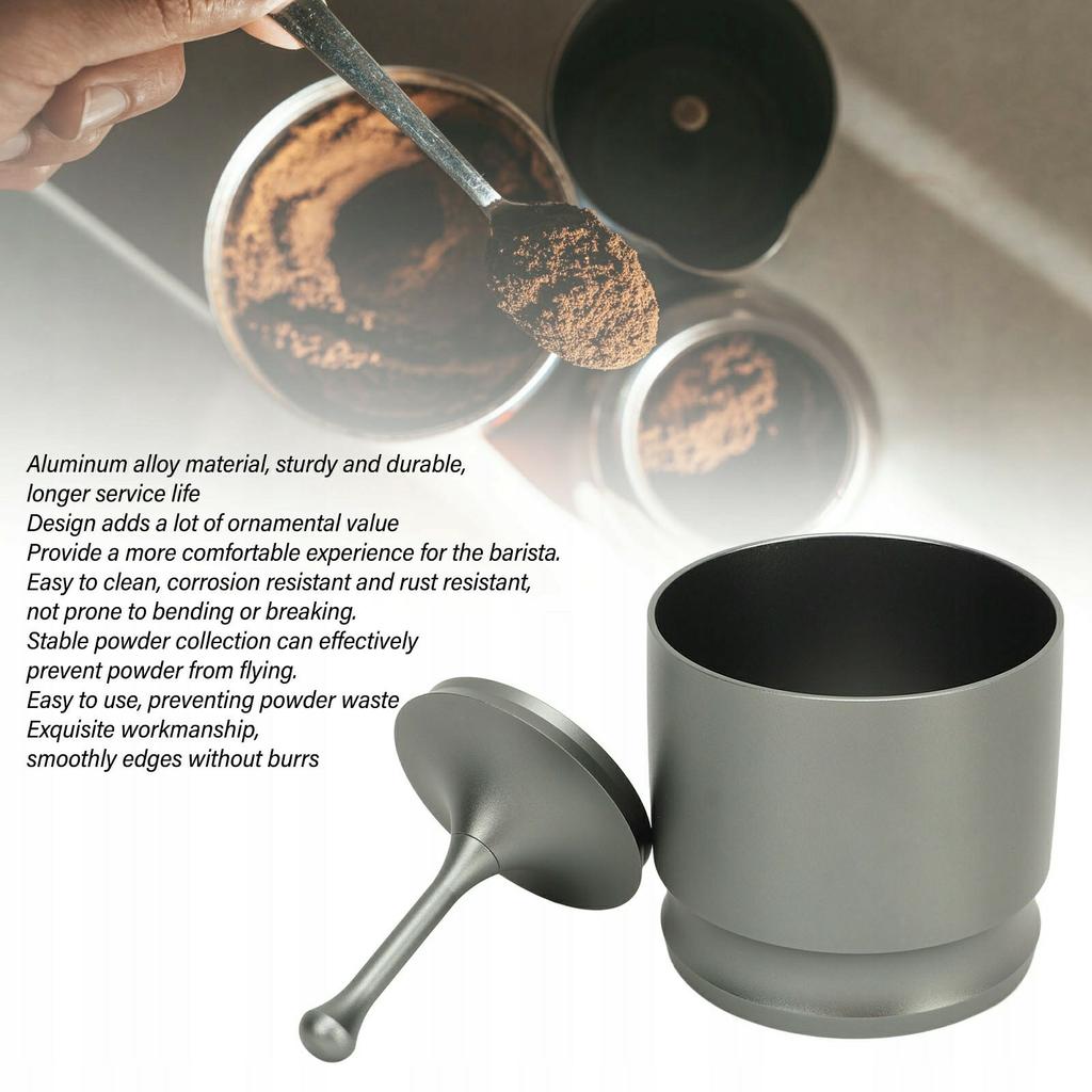 58mm Coffee Dosing Cup Anti Rust Aluminum Alloy Espresso Grounds Collector ( BPA Free, No FDA )