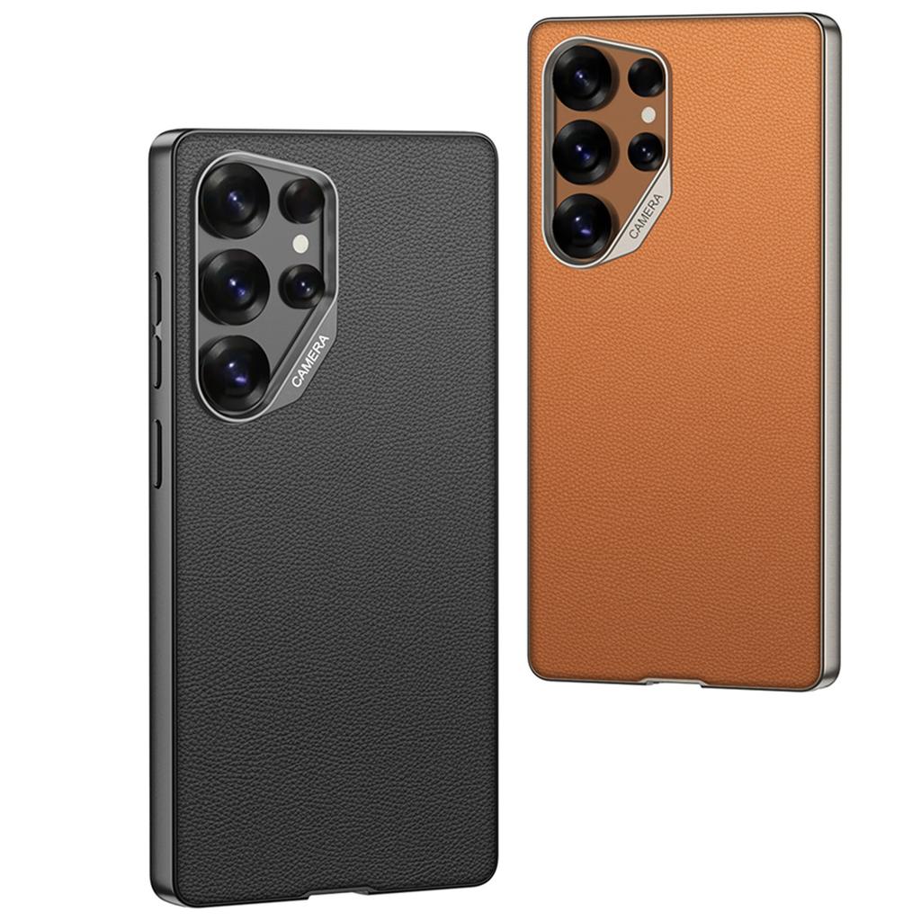 Suitable for Samsung S25Ultra Mobile Phone Case Carbon Fiber Leather Mobile Phone Case S25u Matte Advanced Sense Protection Case