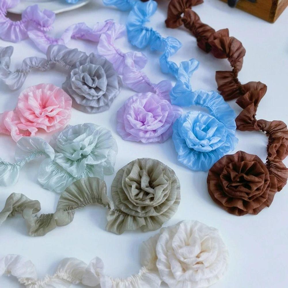 3cm Wide Ruffle Sewing Fabric Polyester Clothing DIY Supply Pleated Lace Ribbon  Dress Decoration