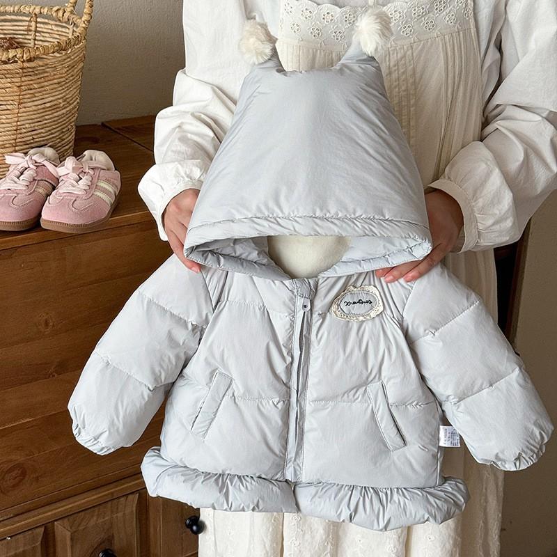 Toddler Girl Winter Down Jacket 2026 Baby Warm Princess Coat A Class Blue Pink