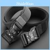 Fashionable Buckle Alloy Men Nylon Woven Waist Belt For Daily And Outdoor Use
