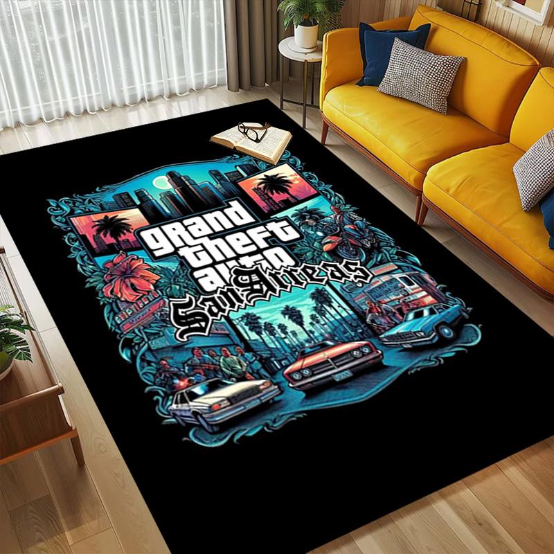 Gta San Andreas Living Room Non-Slip Area Rug Soft Carpet for Bedroom Game Playroom Sofa Office Home Decor Doormat Christmas Gift C9211639