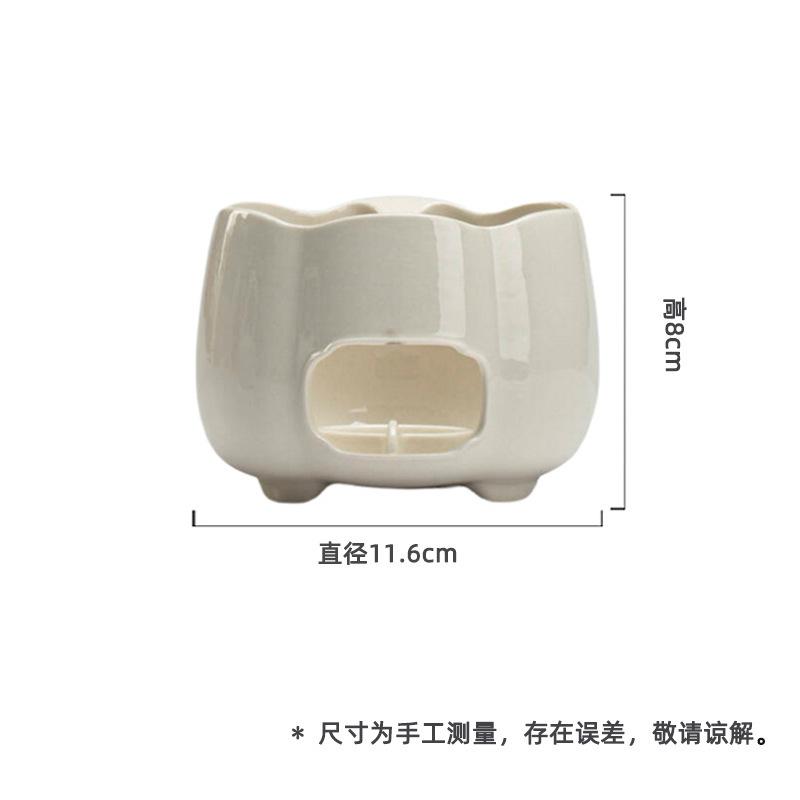 

260ml Plant Ash With Tea Warmer Holder Teapot Ancient Tea Infuser Pot Tea Maker Kettle With Filter Tea Services Accessories Gift