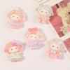 Adorable Cartoon Resin Sheep Accessories - Transparent Ice DIY Patch for Phone Cases, Refrigerator Magnets, Shoe Charms