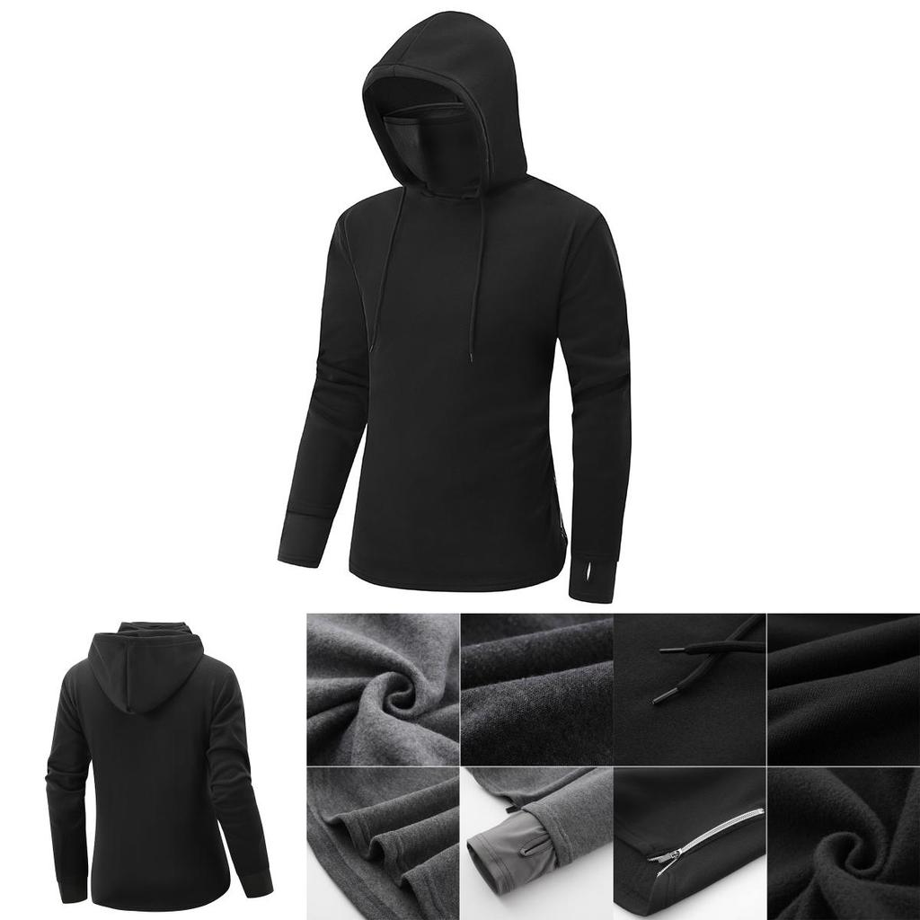 Soft And Breathable Men's Pullover Hoodie Featuring A Turtleneck Design And Moisture Wicking Fabric
