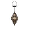 Solar Powered Outdoor Hanging Lantern Garden Patio Decorative Light Waterproof Metal Frame Ambient Lighting for Yard Pathway and Balcony