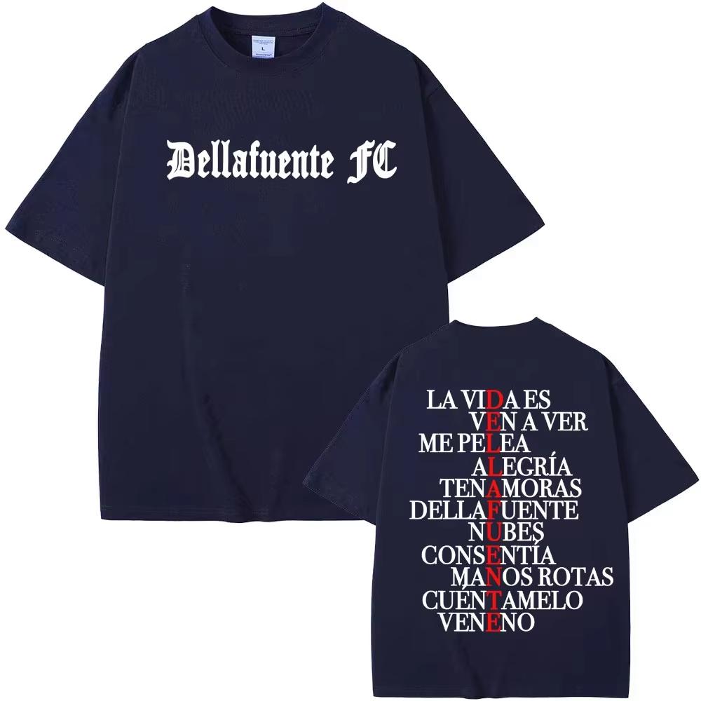

Rapper Dellafuente Album Letters Print Tshirts Men Women Vintage Hip Hop Pop Music T Shirt High Quality Shortsleeved top 4XL
