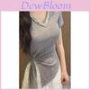 Tshirt With Sequin Embroidery And Tie Waist For Summer Soft Fabric Female Fashion