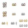 Double Teeth Hip Hop Copper Grillz Shiny Cross Grillz Exquisite Tooth Caps  Role Play Performance