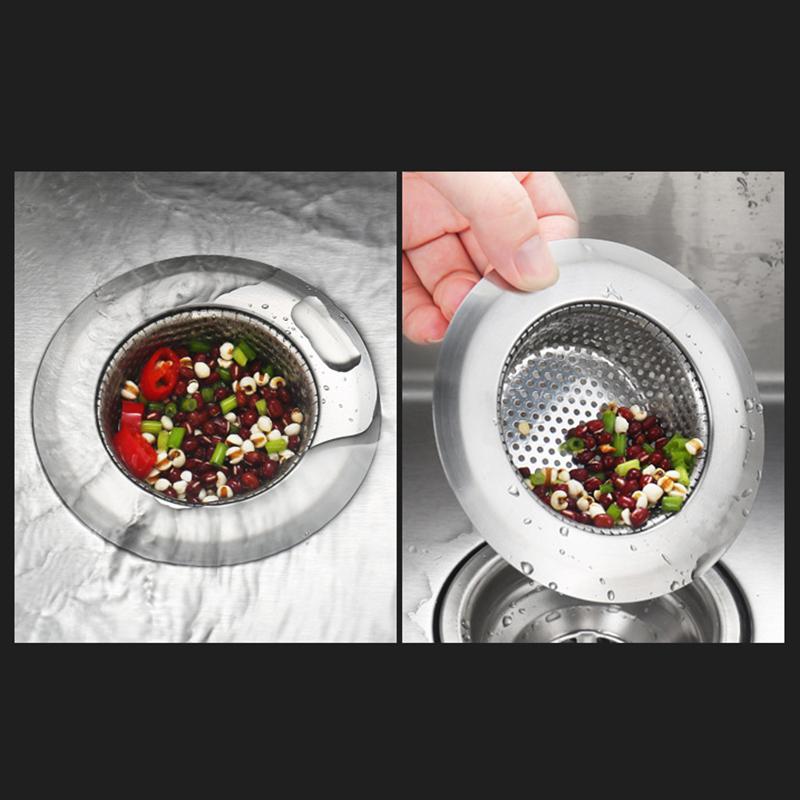 Stainless Steel Sink Filter Mesh Shower Floor Drain Hair Catcher Stopper Food Slag Drainer For Kitchen Bathroom Accessories
