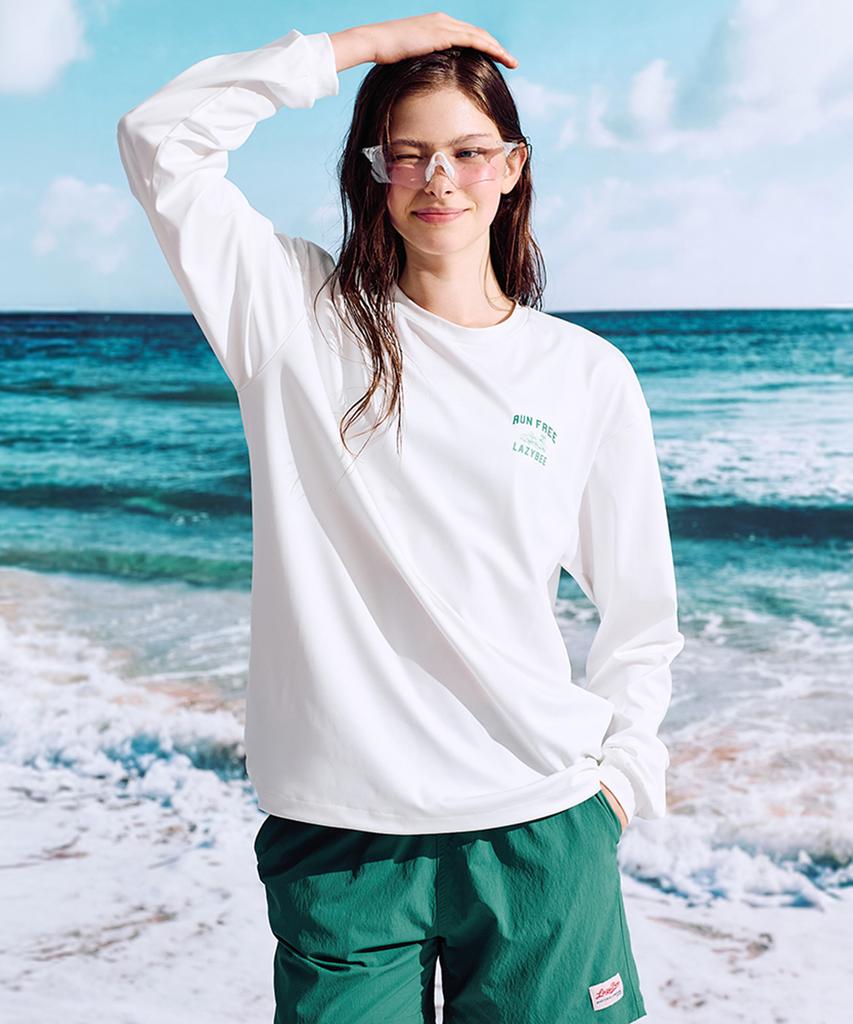 Leijibi Airfresh String Oversized Rash Guard Long Sleeve Women'S & Men'S Swimwear Mw (7 Colors) (A Type)