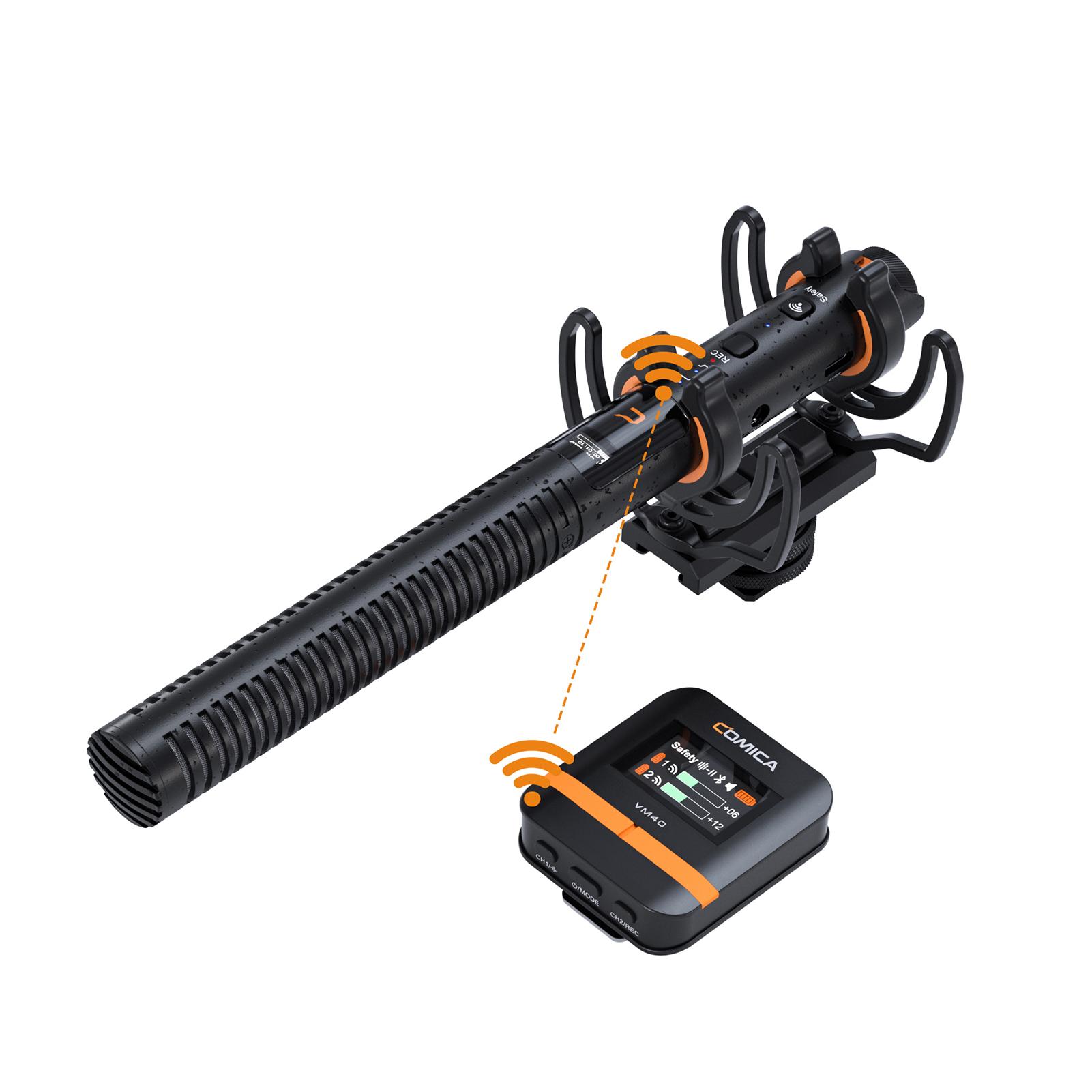 

COMICA VM40 COMBO One-Trigger-Two 2.4G беспроводной микрофон 48K/32bit двухканальный суперкардиоидный VM40