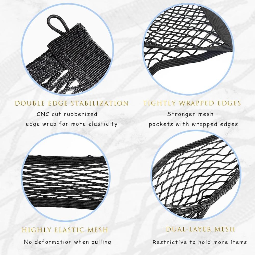 Motorrad-Gepäcknetze Doppellagiges Motorradnetz Gepäckband Gepäckträger Erweiterung Organizer Netztasche für Motorrad Trike Rad