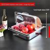 Stainless Steel Buffet Display Tray with Transparent Lid