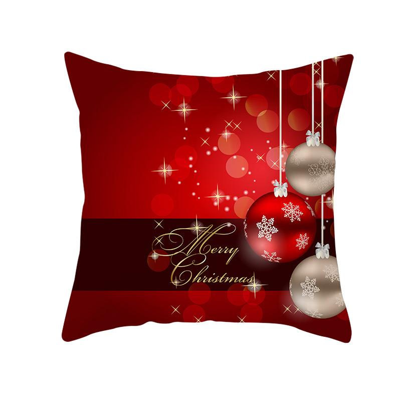 Red Series Christmas Pillow Covers for Home Use, Peach Skin Pillow Covers, Sofa Cushion Covers