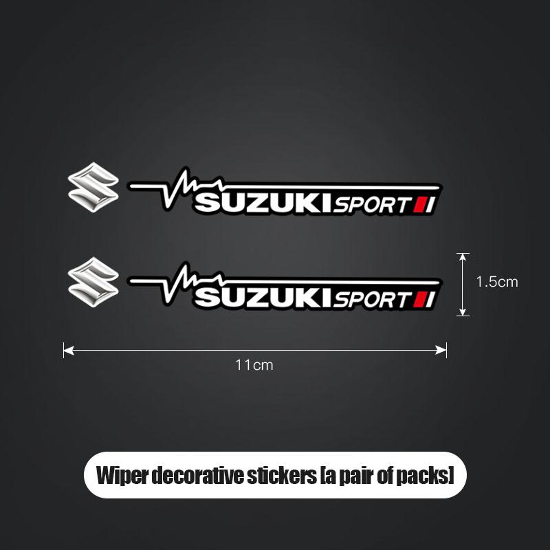 4Pcs Car Front Rear Wiper Stickers Window Trunk Decoration For Suzuki Swift Vitara Jimny Ignis Baleno Samurai Alto Splash Kaiser