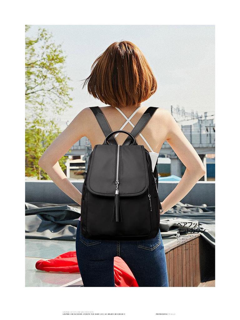 Women's Trendy 2025 Korean Style Travel Backpack - Casual Outdoor Nylon Double Shoulder Bag