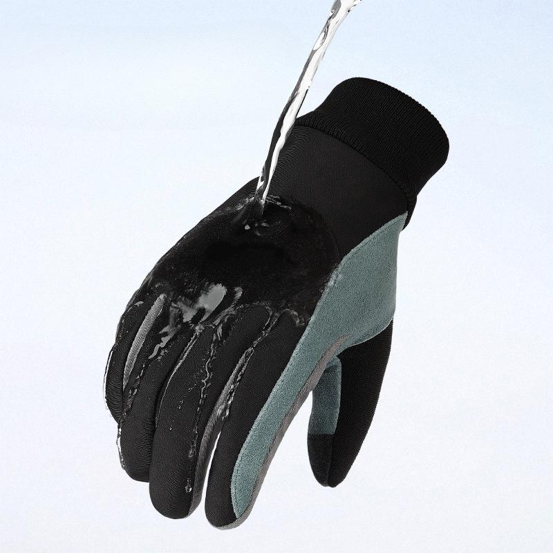 Autumn and Winter Touch Screen Warm Gloves Deerskin Anti Slip Wear Resistant Mountaineering and Cycling Windproof Gloves for Women