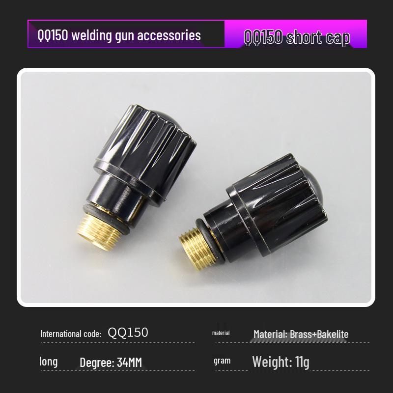QQ/QS300 Argon Welding Torch Accessories: Ceramic Nozzle, Gas Diffuser, Tungsten Electrode Holder, Tail Cap, Torch Head.