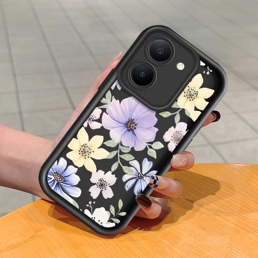 Weiches Silikon-Quadratleiter-Druckmuster-Telefongehäuse Vollständige Abdeckung Kamera Stoßfeste Schutzgummihülle für Vivo