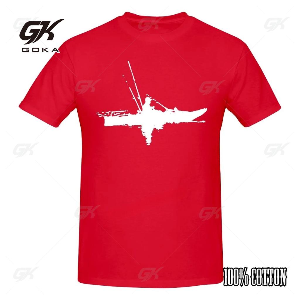 Fisherman Kayak Fishing Funny T Shirts Graphic Cotton Fashionable Short Sleeve Evolution of Kayaking T-shirt Mens Clothing