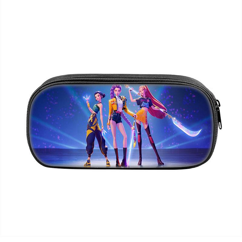

Пенал Demon Hunters KPop Пенал для детей начальной и средней школы Сумка для хранения 21*10*5cm