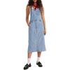 Levis Solid Color Square Neck Sleeveless Dress Women Dresses Blue A7575-0000