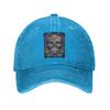 Mexican Skull Calavera Illustration Washed Denim Cap Casual Baseball Caps Adjustable Hat Summer Unisex Baseball Hats