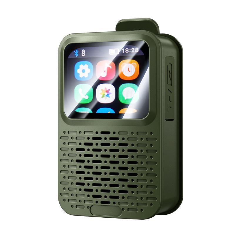 V9 Wearable Smart Speaker: Touchscreen Multifunctional Device with Calendar, Weather, Alarm, Magnetic Back Clip, and HIFI Sound Quality