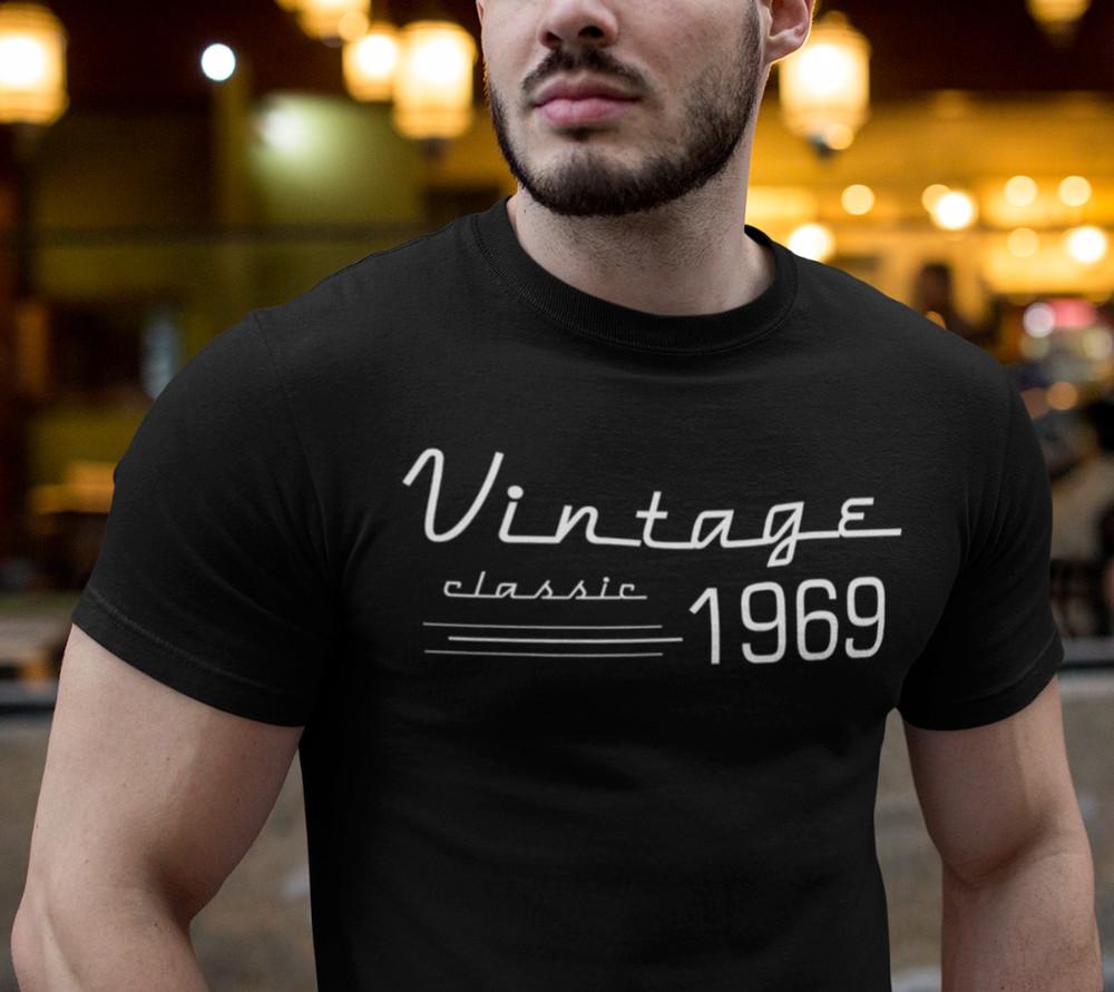 

Custom Made Shirt Birthday Gift Shirt for Men Vintage Classic Put Your Own Year M
