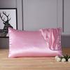 Silk Stain Pillowcase Natural Ice Silk Pillow Cover Solid Color Silky Pillow Case Soft Glossy Washable Cushion Cover Home Decor
