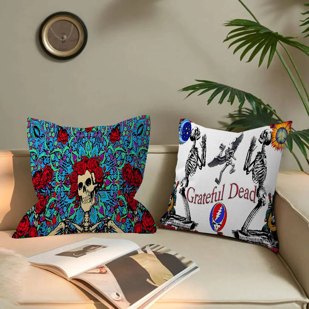Rock Band G-Grateful-Dead Music Pillow Anime Pillow Sofa Bed Head Pillow Cover Cushion Cover 45X45 Cm Fashion