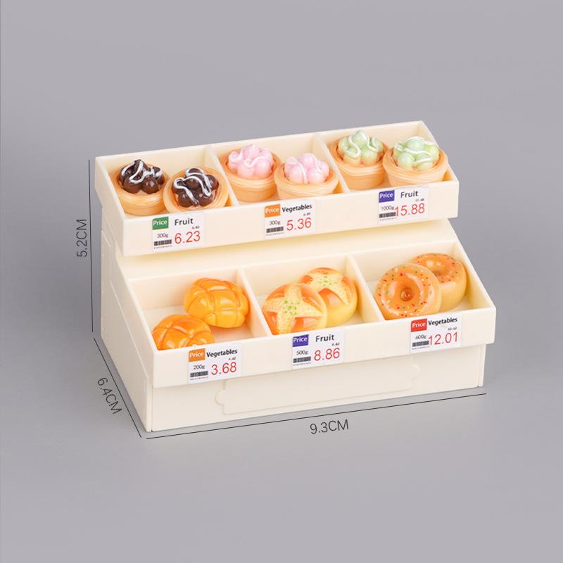 Miniature Mini Edible Play Breadboard Shelf Doll Real Snack Model Children'S Play House Toy Scene Small Ornament