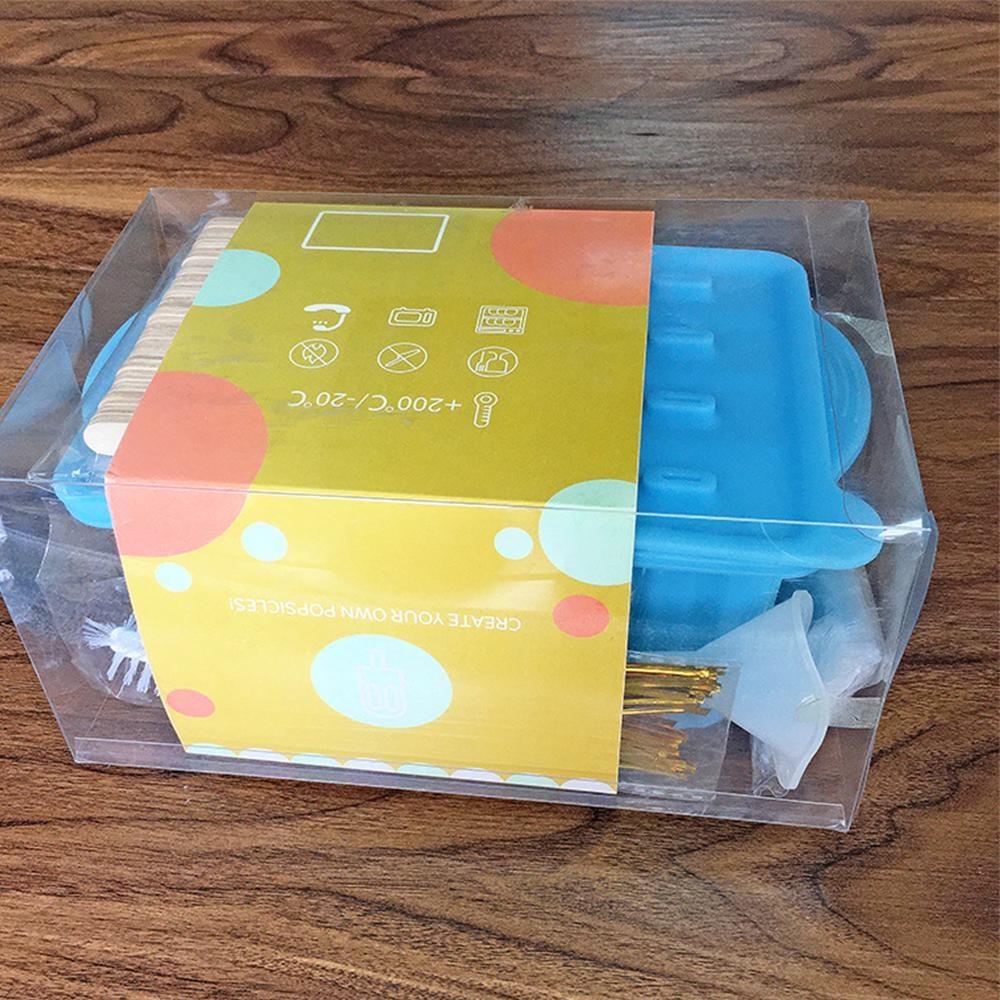 Sada formiček na nanuky 12 dutinkových domácích forem na led Silikonové formy do mrazáku s 50 tyčinkami na nanuky 50 sáčků na nanuky 50 vázací trychtýř a štětec