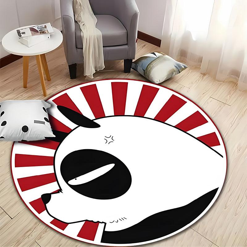 Stylish Panda Design Round Rug for Playrooms round carpet for home sofa bedroom, gift