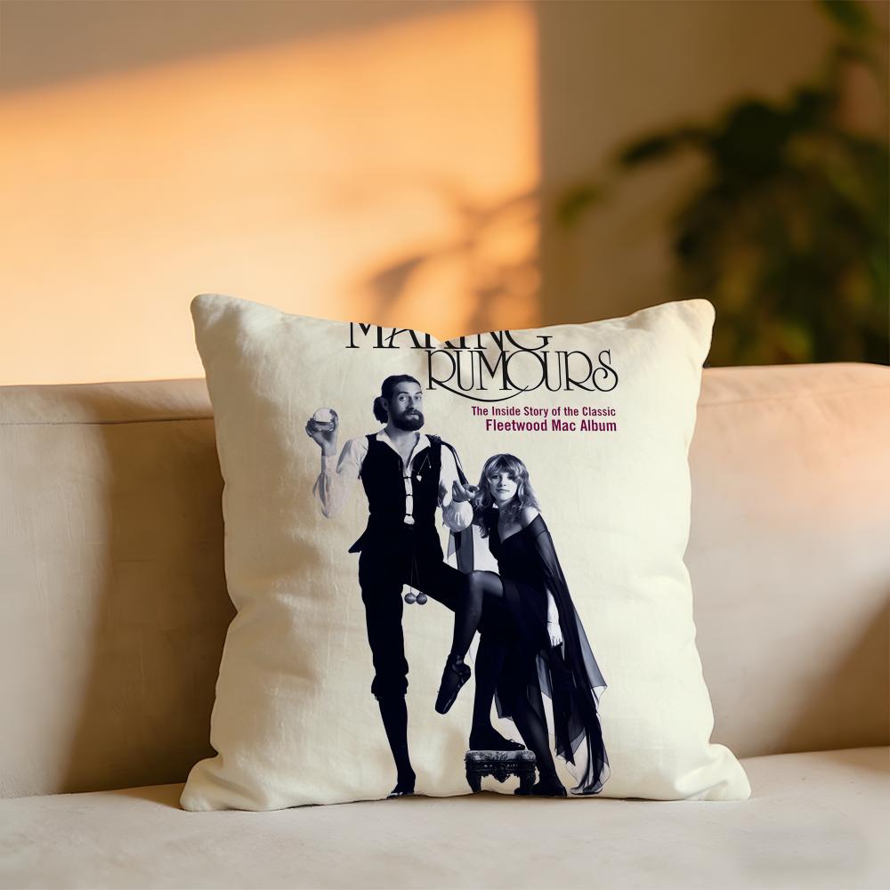 Fleetwood Mac Cushion Cover Cozy Velvet Throw PillowSoft Warm Cushion For Sofa  Bed