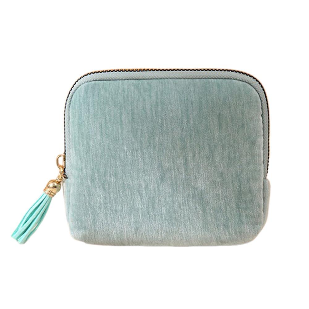

Creative Gift with Zipper Jewelry Storage Bag Flannel Multifunctional Organizer Pouch Large Size Casual Jewelry Organizer світло-зелений колір