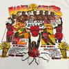 1992 Bulls 3rd Comic Book Style Championship Promo Shirt Dead Stock Size L Screen Stars Tag Single Stitch